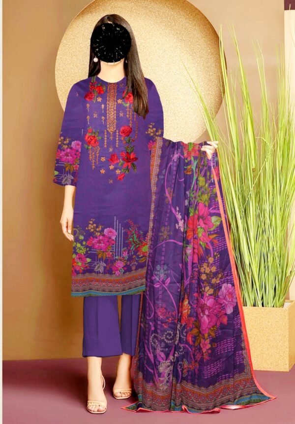 3pc Lawn with same Dupatta - Image 9