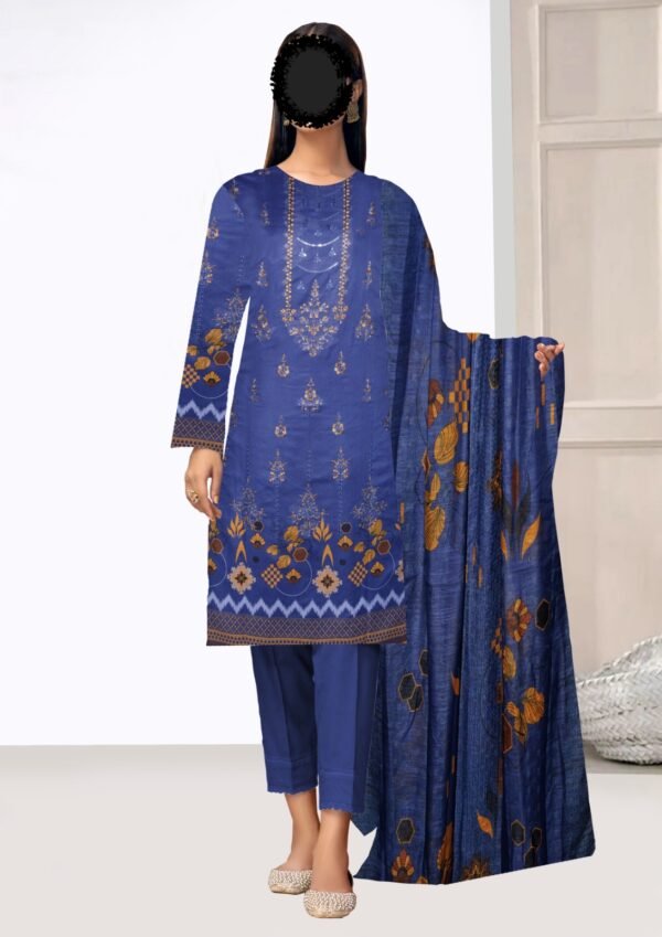 Organza Dupatta in blue color.