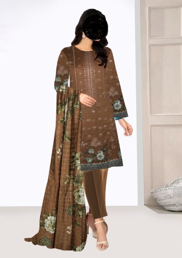 Organza Dupatta in brown color.