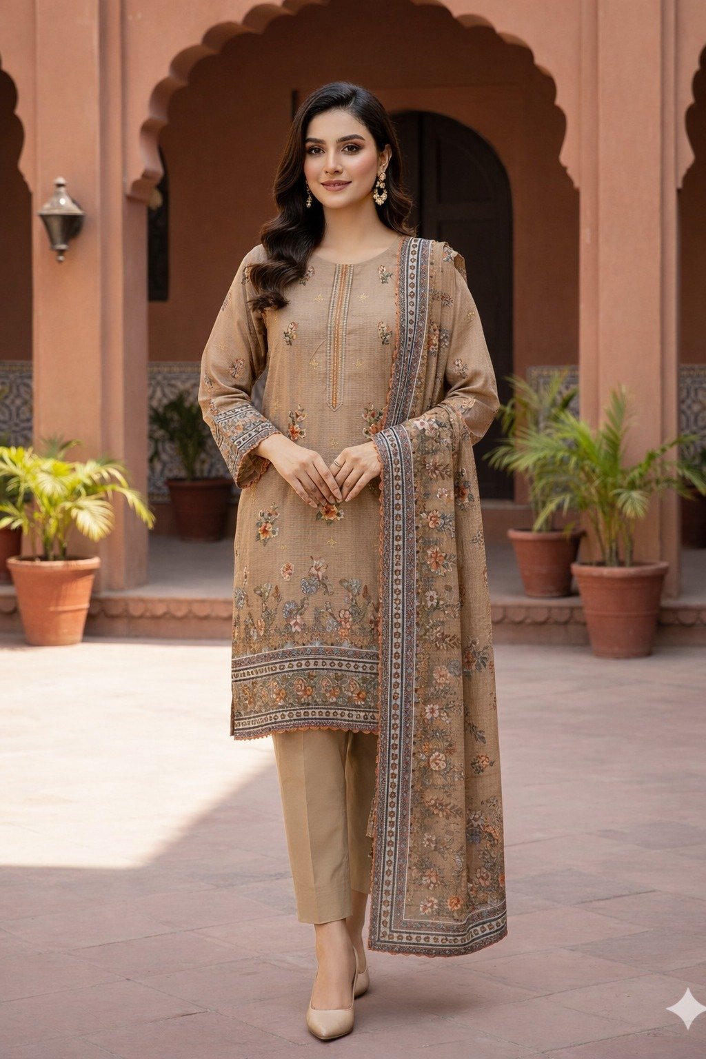 3pc Lawn Embroidered
