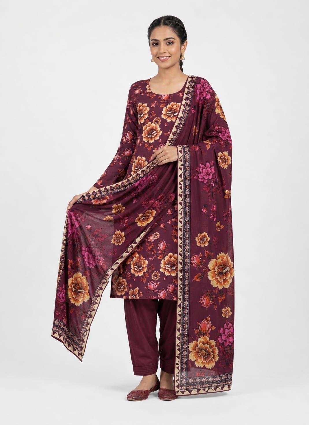 3pc Cotton Printed
